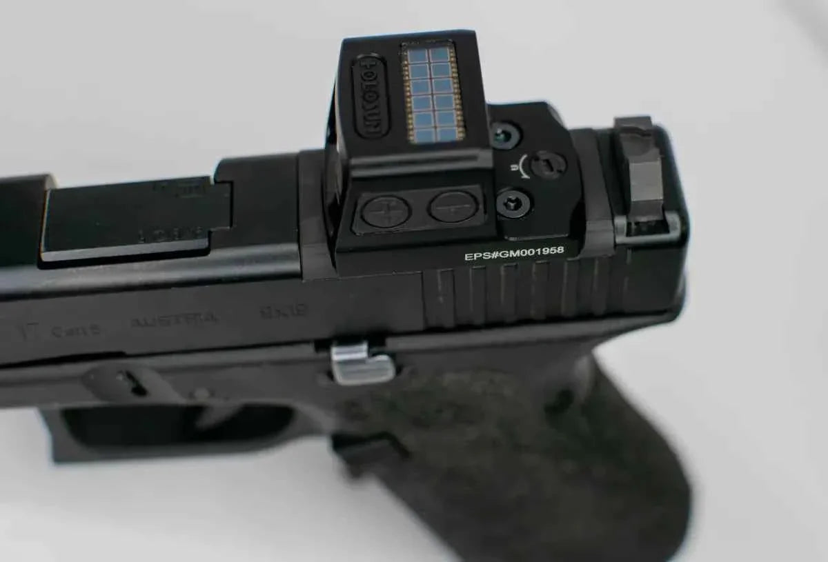 Glock MOS to Holosun EPS Steel Red Dot Adapter Plate with Iron Sights