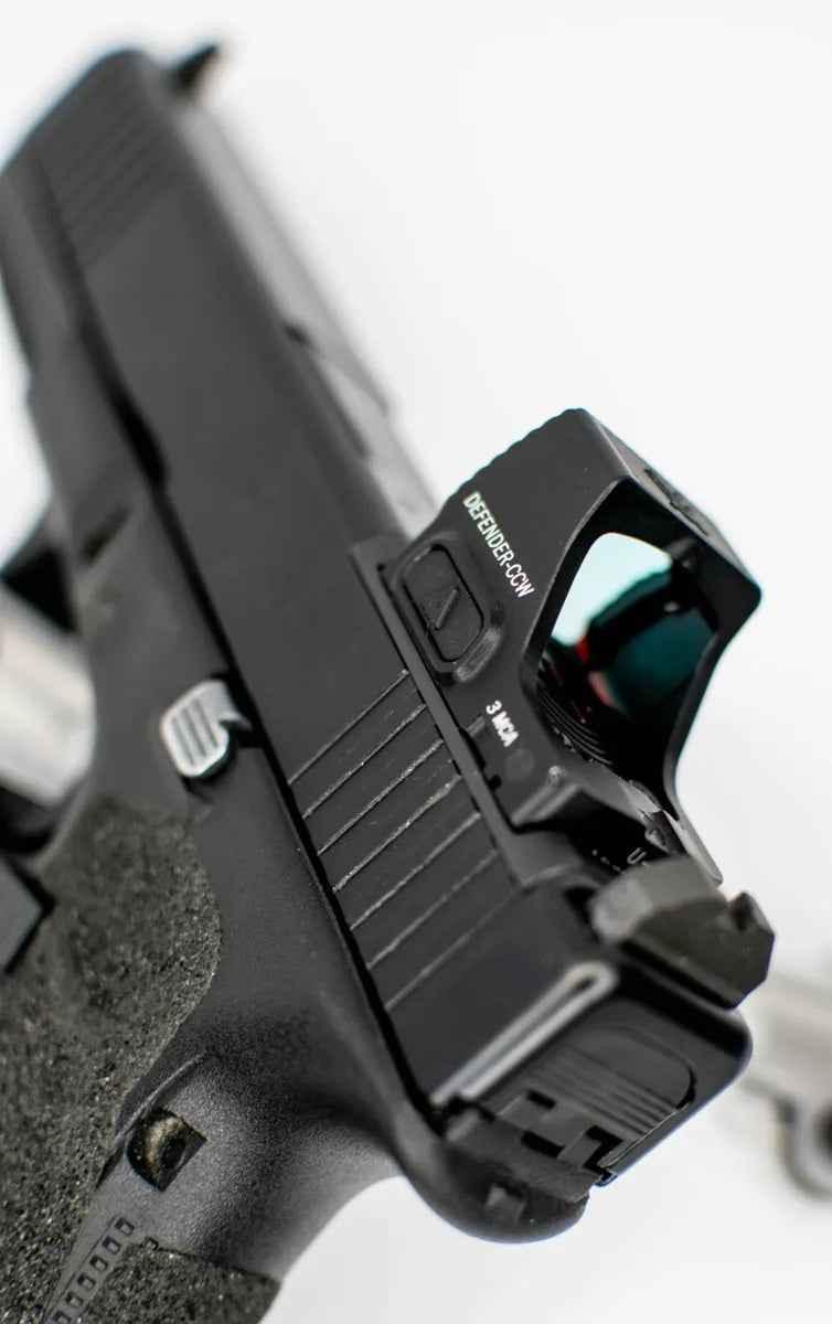 Glock MOS To Vortex Defender CCW Steel Red Dot Adapter Plate With Iron Sights