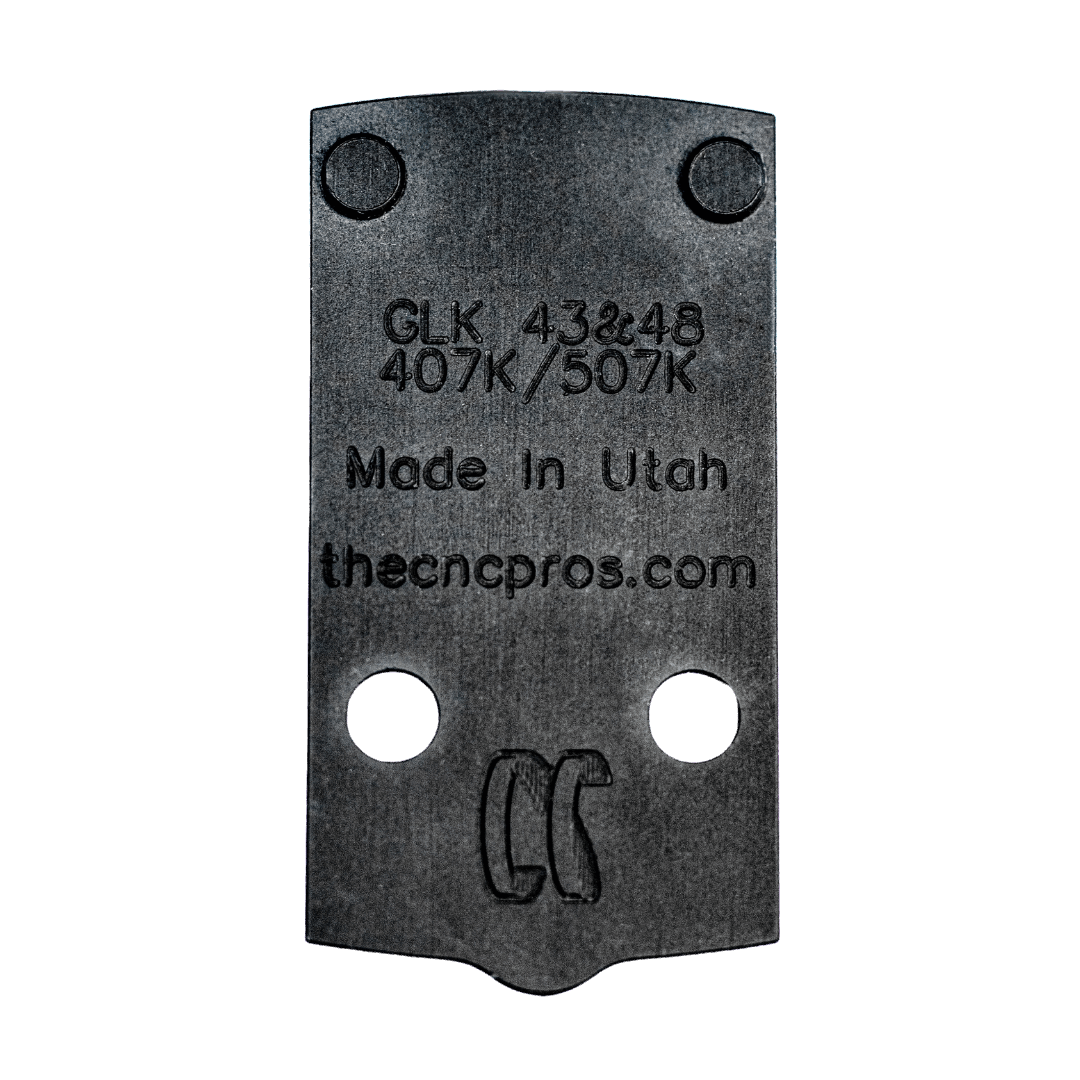Glock 48/43 to Holosun 407K/507K/EPS Steel Red Dot Plate with Iron Sights - Athena Precision