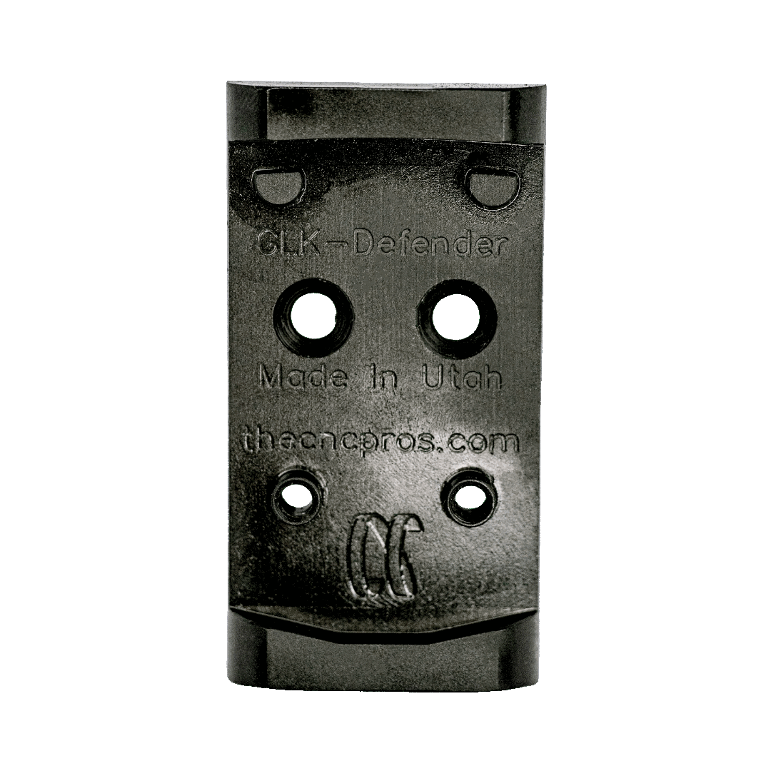 Glock MOS To Vortex Defender CCW Steel Red Dot Adapter Plate With Iron Sights