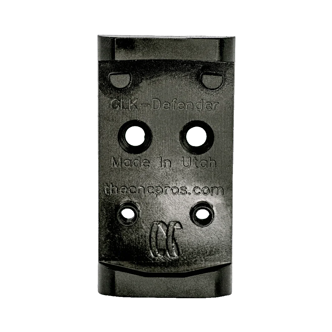 Glock MOS To Vortex Defender CCW/Shield RMSc Steel Red Dot Plate