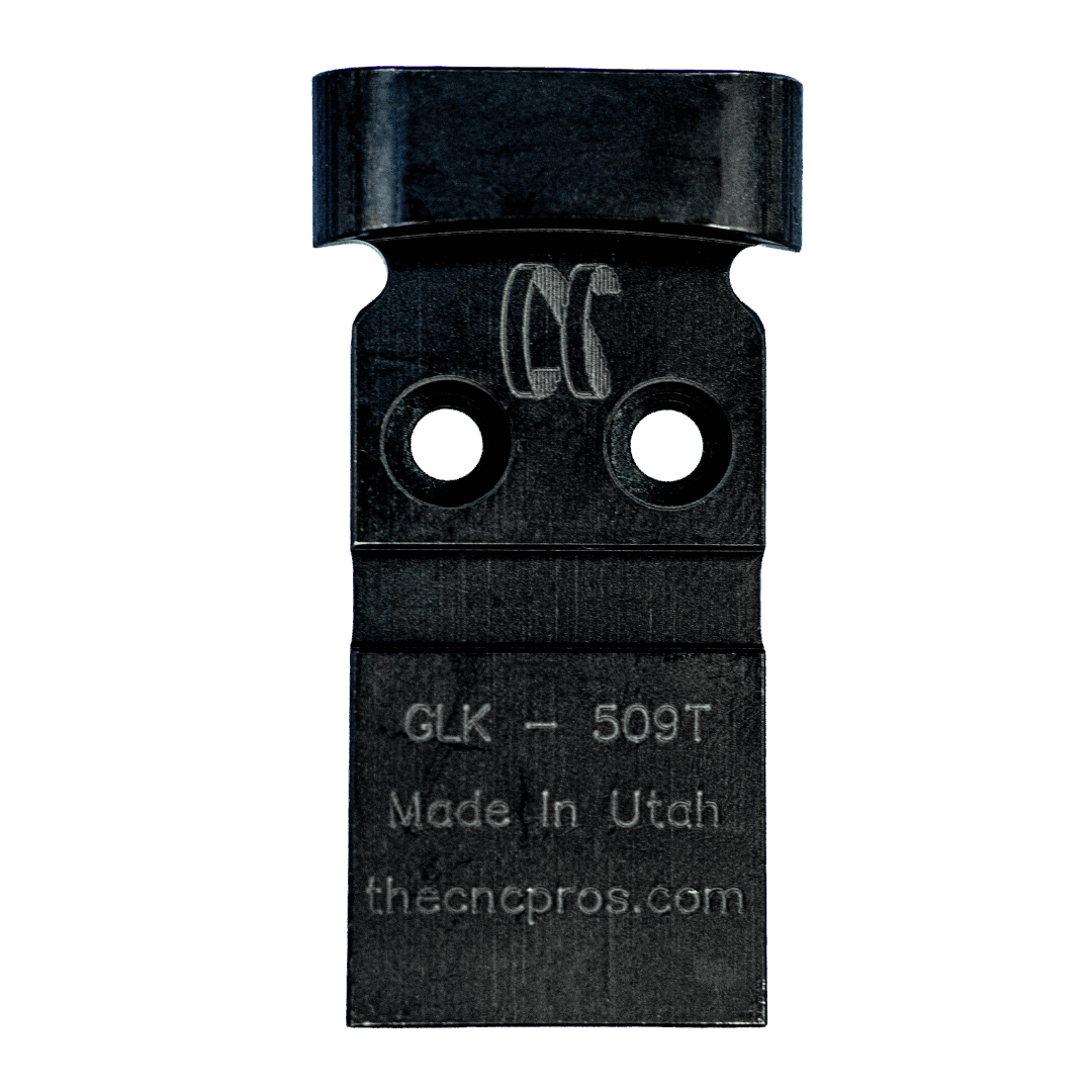 Glock MOS To Holosun 509T Steel Red Dot Plate with Iron Sights - Athena Precision