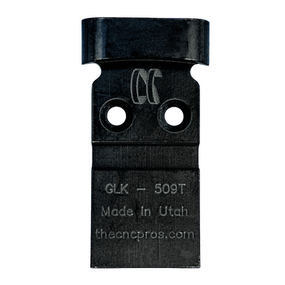Glock MOS To Holosun 509T Steel Red Dot Plate with Iron Sights - Athena Precision