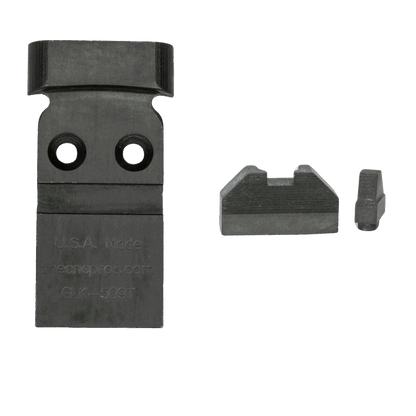 Glock MOS To Holosun 509T Steel Red Dot Plate with Iron Sights - Athena Precision