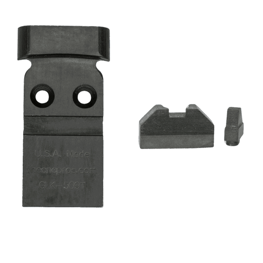 Glock MOS To Holosun 509T Steel Red Dot Plate with Iron Sights - Athena Precision