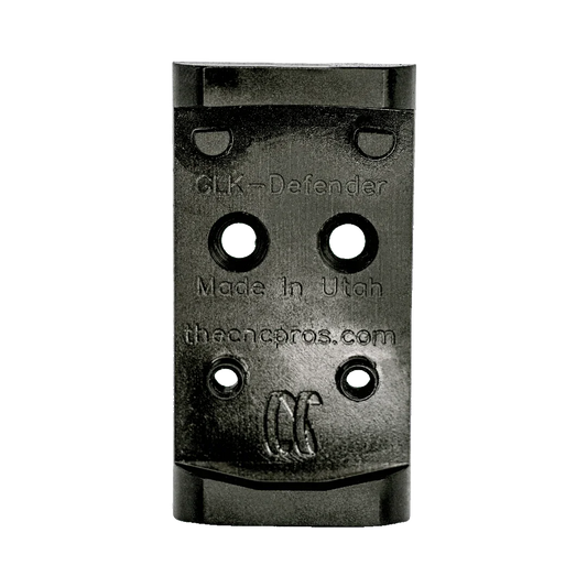 Glock MOS To Vortex Defender CCW/Shield RMSc Steel Red Dot Plate
